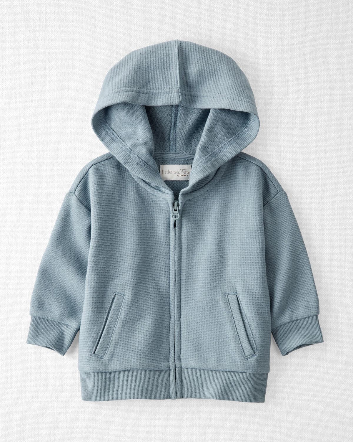 Baby Organic Cotton Ribbed Hooded Jacket