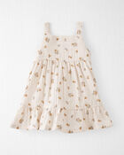Baby Organic Cotton Floral Print Gauze Dress, image 2 of 6 slides
