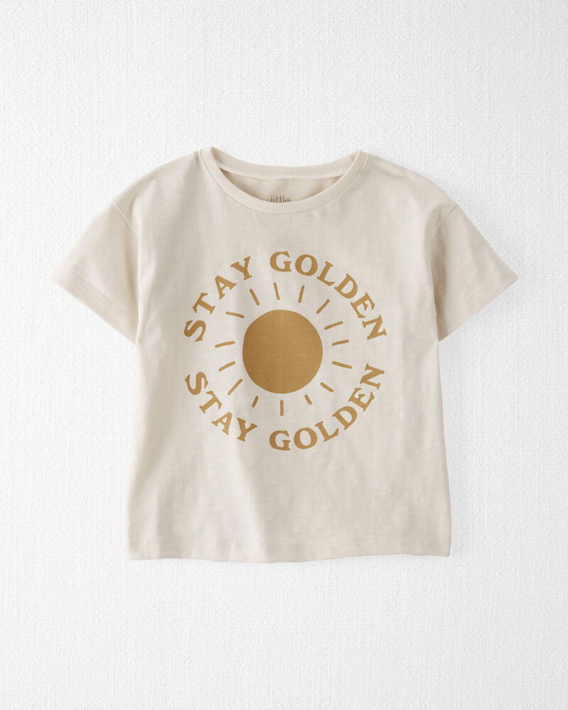 Toddler Organic Cotton Stay Golden Graphic Tee, image 1 of 4 slides