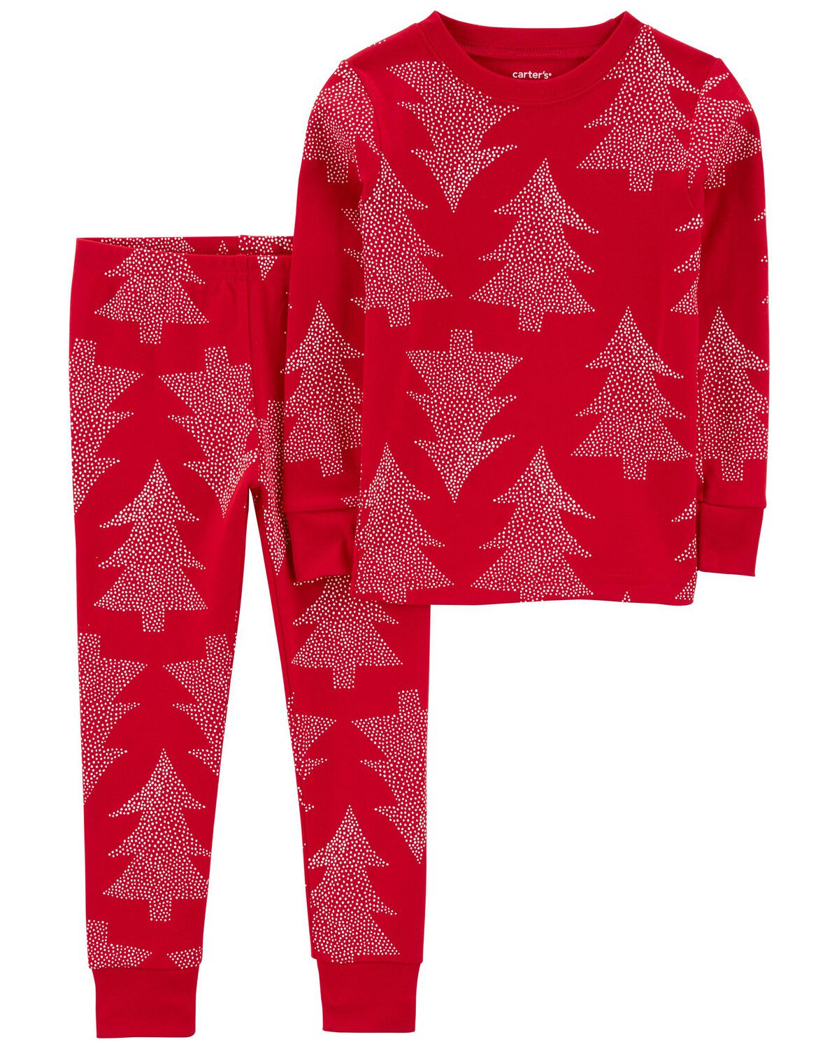 Red Toddler 2Piece Christmas Tree 100 Snug Fit Cotton Pajamas