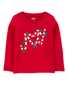 Toddler Joy Holiday Shirt - Red, image 1 of 3 slides
