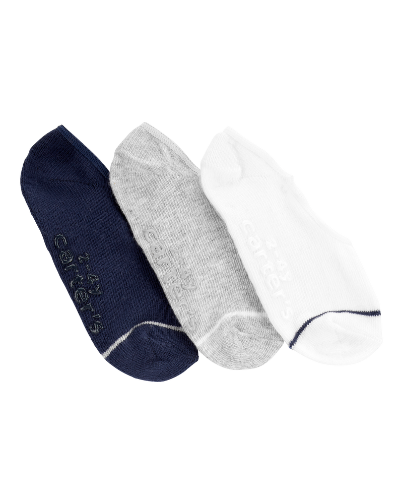 Toddler 3-Pack No-Show Socks, image 1 of 2 slides