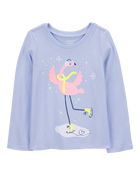 Toddler Flamingo Long-Sleeve Graphic Tee, image 1 of 3 slides