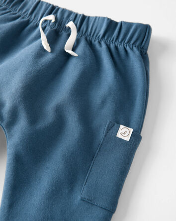 Baby 2-Pack Organic Cotton Pants in Heather Grey & Deep Teal, 