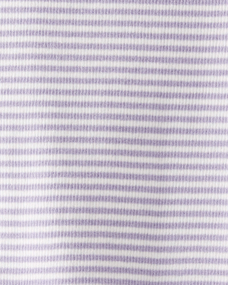 Baby Striped Organic Cotton Ribbed 2-Piece Pajamas, image 3 of 5 slides