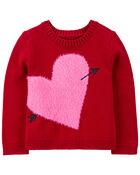 Heart Sweater - Red, image 1 of 3 slides