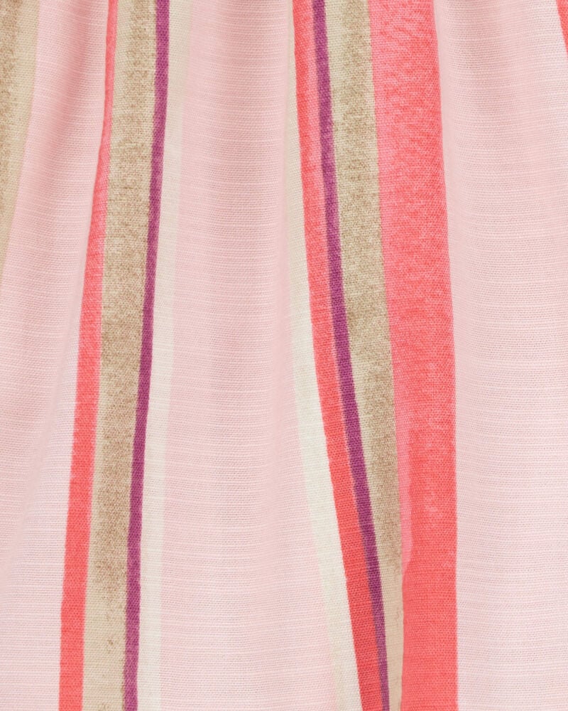 Kid Striped Linen Look-Alike Flowy Pull-On Shorts, image 3 of 4 slides