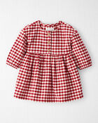 Baby Girl Organic Cotton Flannel Dress, image 1 of 7 slides