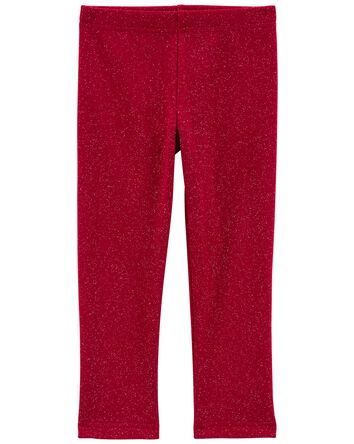 Glitter Cozy Fleece Leggings, 