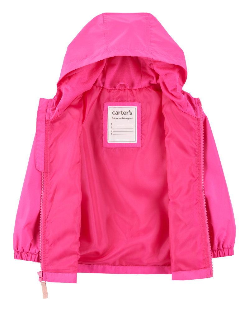 Baby Solid Windbreaker Jacket - Pink, image 2 of 3 slides