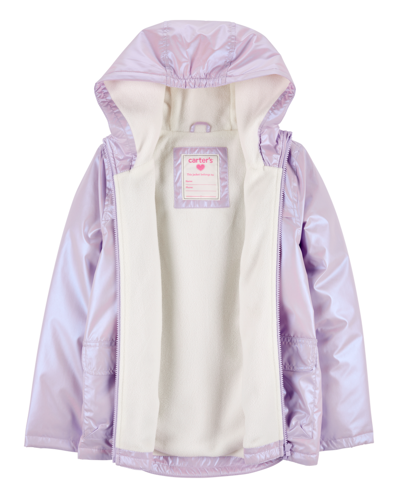Kid Lavender Shine Mid-Weight Fleece-Lined Jacket, image 2 of 3 slides