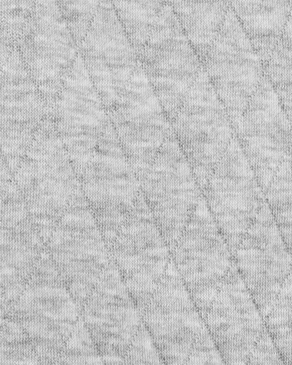 Navy/Grey Baby Quilted Double Knit Hooded Jacket