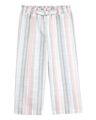 Toddler Girl Striped Linen Look-Alike Tie-Waist Pants, image 1 of 6 slides