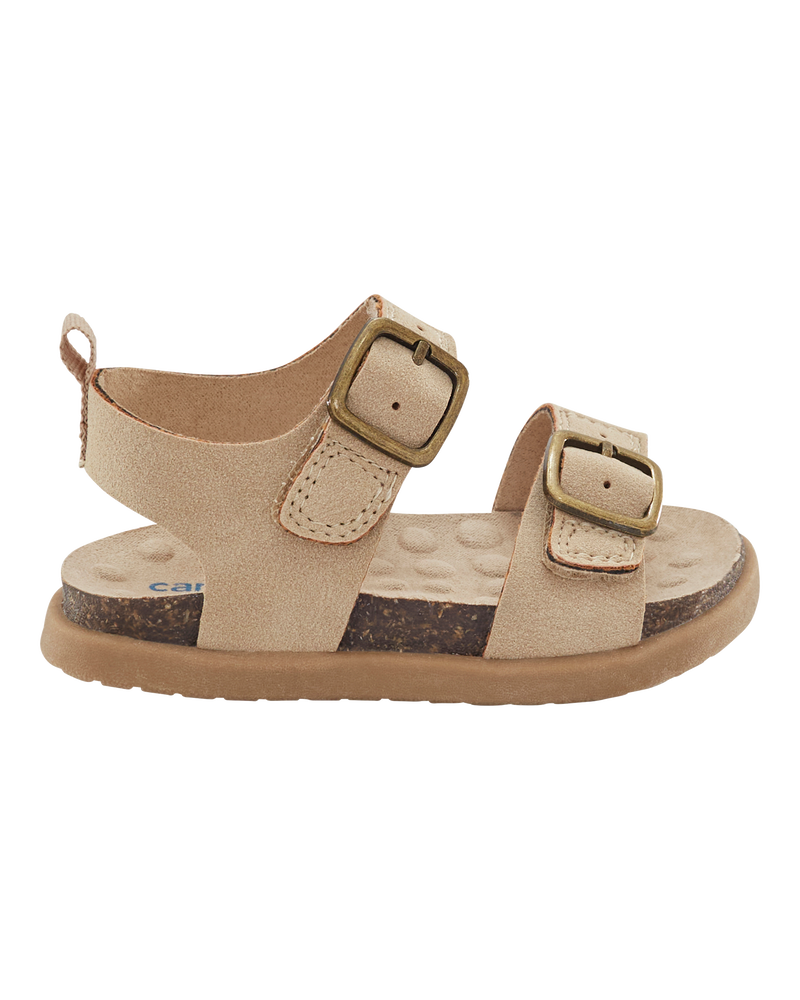 Baby Every Step® First Walker Faux Cork Sandals - Beige, image 2 of 7 slides