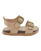 Baby Every Step® First Walker Faux Cork Sandals - Beige, image 2 of 7 slides
