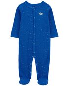 Baby Dinosaur Snap-Up Thermal Sleep & Play Pajamas, image 1 of 4 slides
