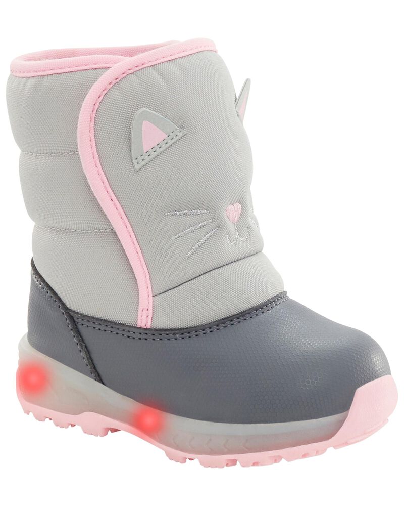 Toddler Cat Light-Up Snow Boots, image 2 of 8 slides