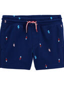 Navy - Toddler Popsicle Pull-On French Terry Shorts