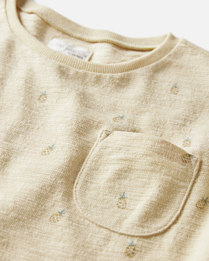 Girls 2-Piece Pineapple-Print Set Made with Organic Cotton, image 3 of 5 slides