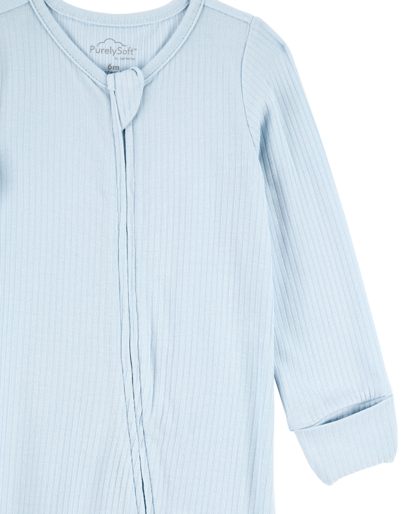 Baby 2-Pack Zip-Up PurelySoft Sleep & Play Pajamas, image 7 of 10 slides