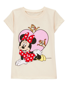Toddler Disney© Minnie Mouse Short-Sleeve Graphic Tee - Ivory, image 1 of 2 slides