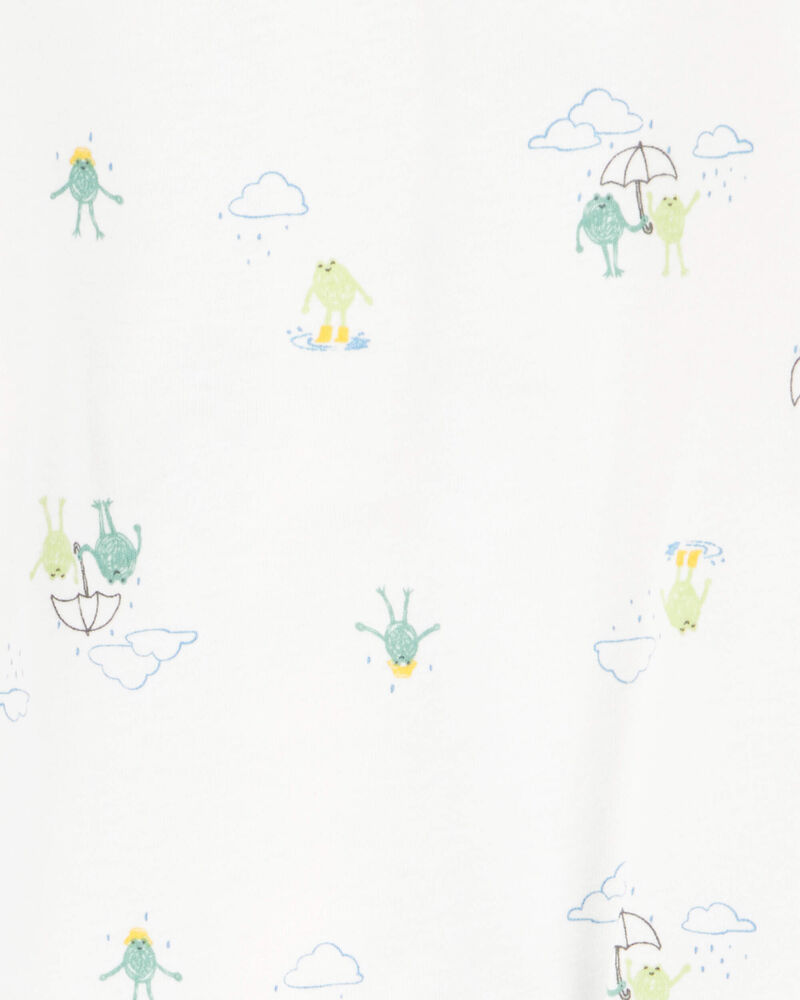 Baby 2-Pack Frog 2-Way Zip Cotton Sleep & Play Pajamas, image 3 of 4 slides