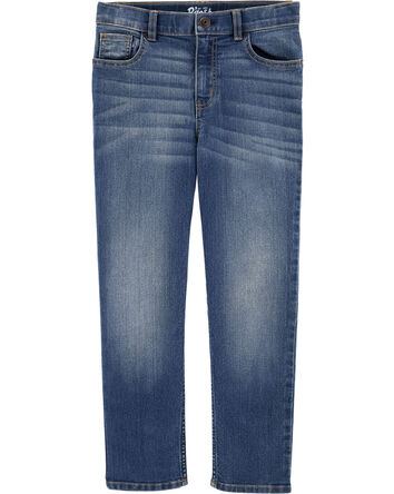 Kid Medium Blue Wash Straight-Leg Jeans, 