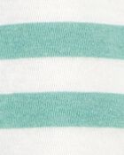 Toddler Striped Short-Sleeve Pocket Tee - Green, image 2 of 3 slides