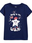 Navy - Kid Party in the USA Graphic Tee