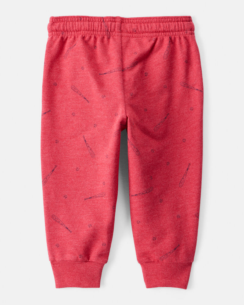 Baby Boy Baseball French Terry Jogger - Red, image 2 of 4 slides