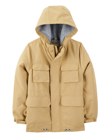 Boys Midweight Utility Jacket - Khaki, 