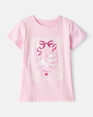 Kid Marie Cat Short-Sleeve Graphic Tee - Pink, 