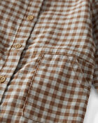 Baby Organic Cotton Gauze Button-Front Jumpsuit in Gingham, image 3 of 4 slides