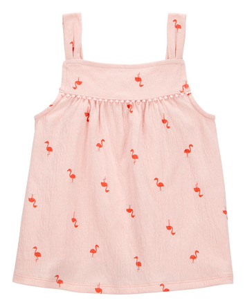 Toddler Flamingo Pom Pom Tank, 