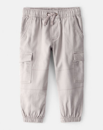Toddler Boy Cotton Fashion Cargo Pants - Grey, 