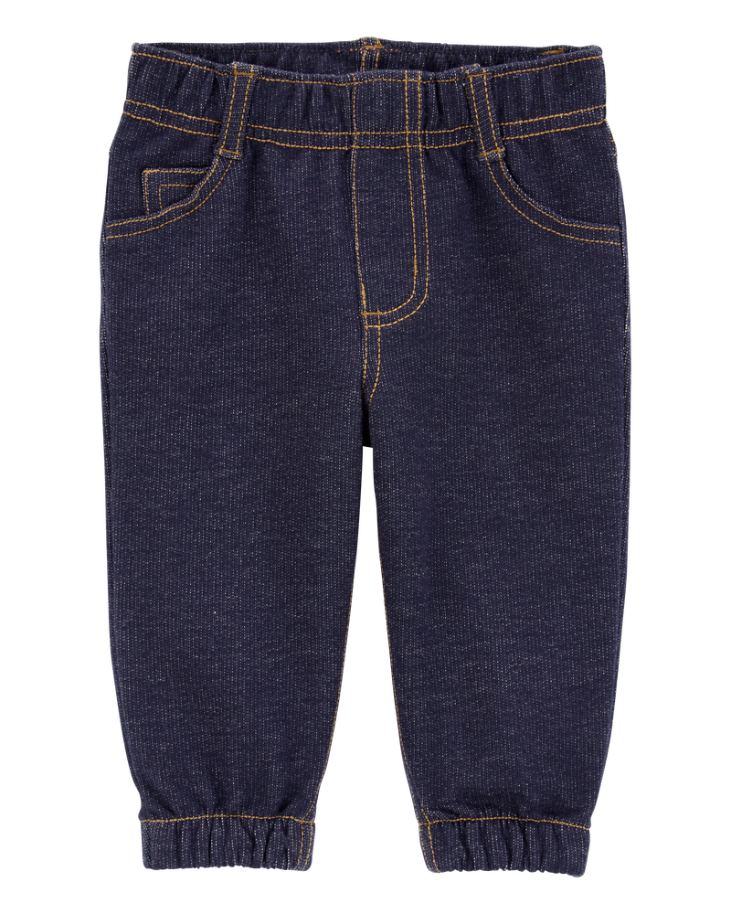 Baby Pull-On Faux Denim Pants, image 1 of 4 slides