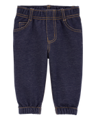 Baby Pull-On Faux Denim Pants, image 1 of 4 slides