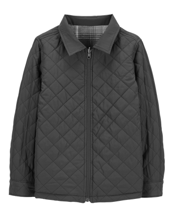 Kid Reversible Flannel Jacket - Black, 