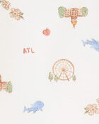 Toddler Atlanta Print PurelySoft 2-Piece Pajamas - Ivory, image 3 of 5 slides
