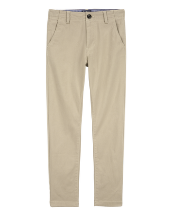 Kid Slim Tapered Chino Pants - Khaki, 