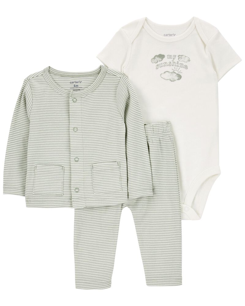 Baby 3-Piece Little Cardigan Set, image 1 of 4 slides