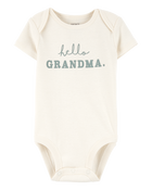 Baby Hello Grandma Announcement Bodysuit, image 1 of 4 slides