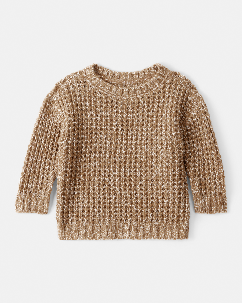 Baby Boy Textured Sweater - Khaki, image 1 of 3 slides