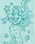 Toddler 4-Piece Mermaid 100% Snug Fit Cotton Pajamas, image 3 of 3 slides
