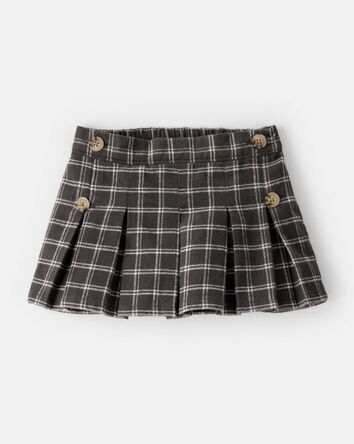 Baby Girl 2-Piece Plaid Cotton Skirt, 