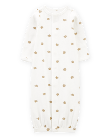 Baby Preemie Snail Cotton Sleeper Gown, 