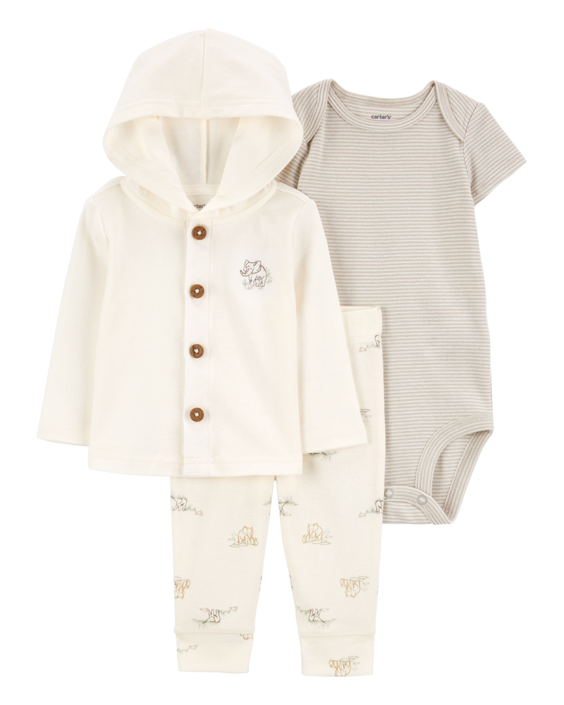 Baby 3-Piece Elephant Little Jacket Set, image 1 of 5 slides