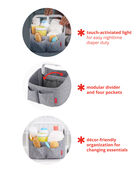 Nursery Style Light-Up Diaper Caddy - Oat, image 3 of 4 slides