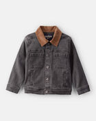 Toddler Boy Denim Long-Sleeve Fashion Jacket - Black, image 1 of 3 slides