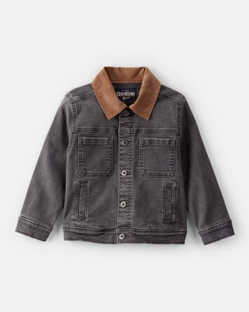 Toddler Boy Denim Long-Sleeve Fashion Jacket - Black, 